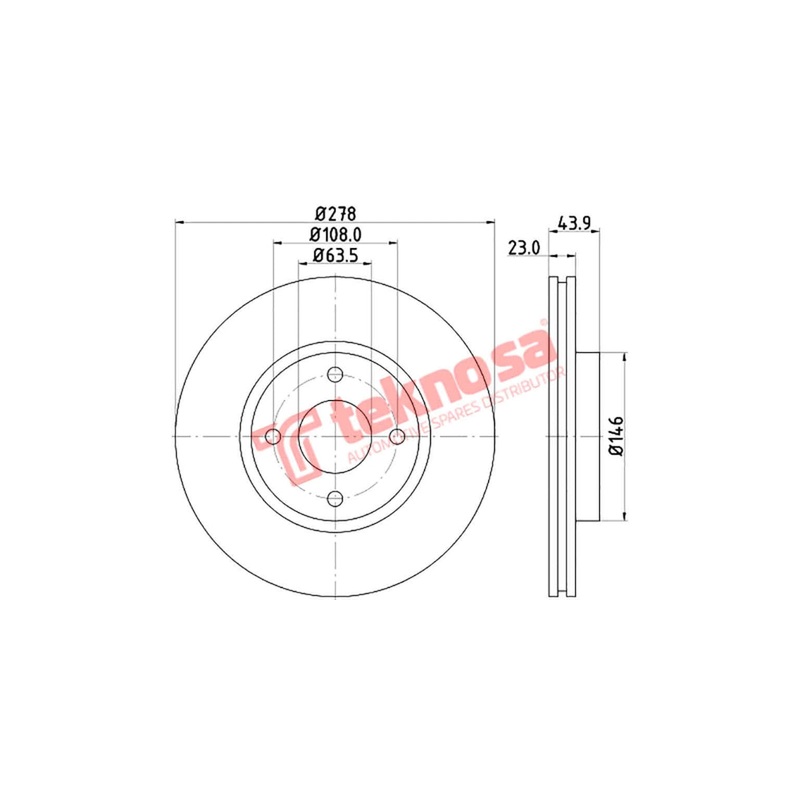 Brake Disc Corolla 1.8 Gse 96 (Rear Solid)