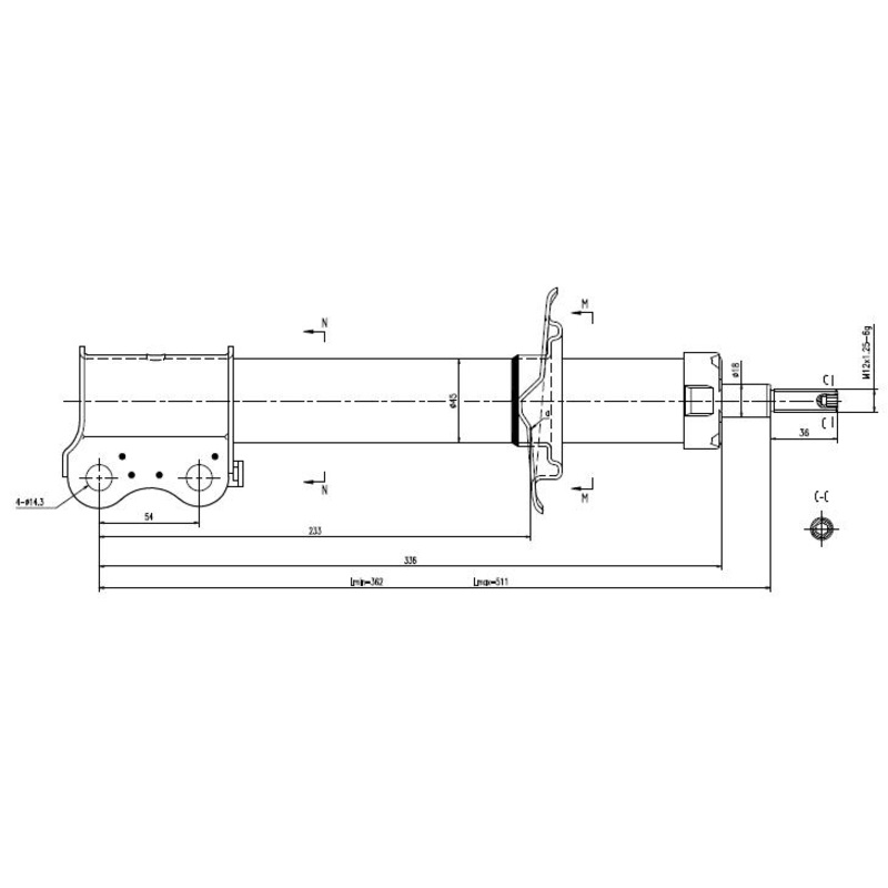 Front Shock Absorber Renault Triber 1.0 B4D 2020- (9252793GMP)